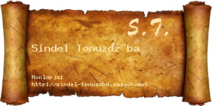 Sindel Tonuzóba névjegykártya